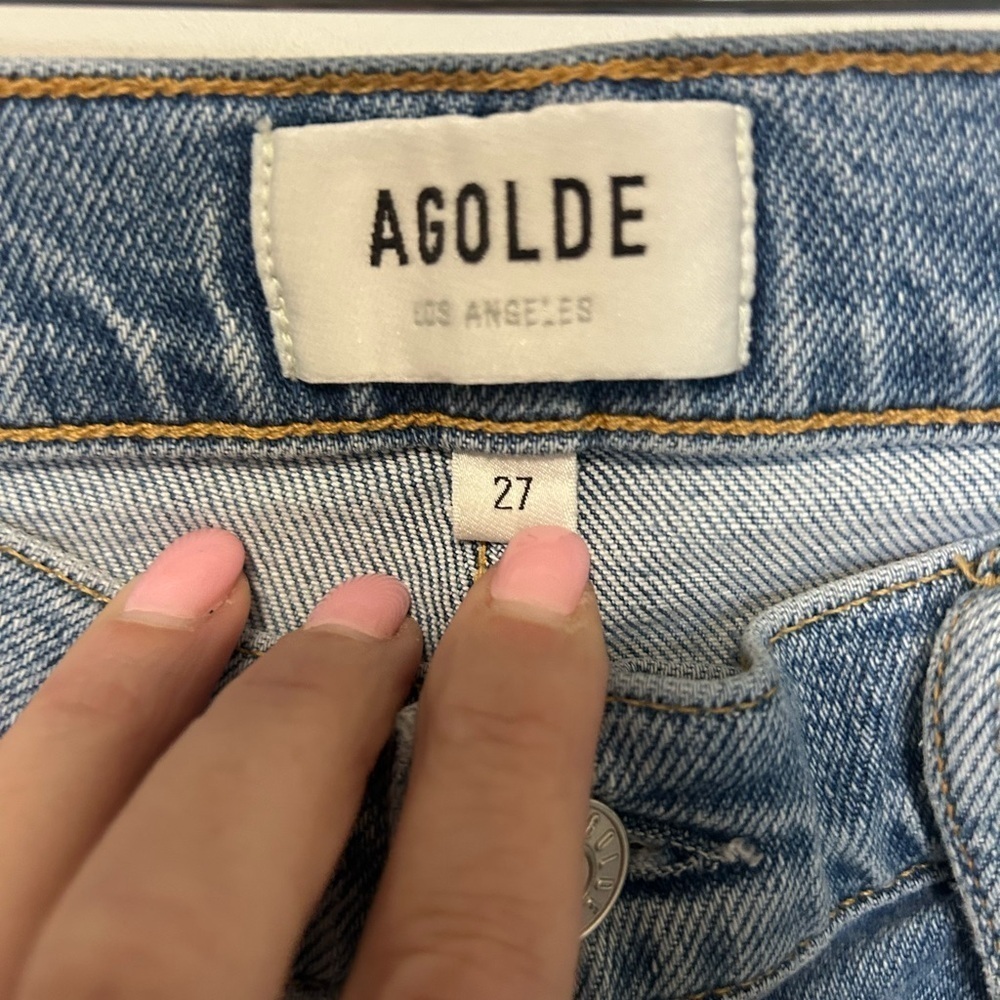 AGOLDE Sophie Jeans High Rise Light Wash  Skinny Denim Size 27 EUC​​​​​​ - Picture 3 of 10